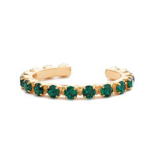Emerald  Riveting Romance Cuff Bracelet